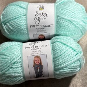 Lot of 2 Skeins Sweet Delight chunky in color Aqua Sky